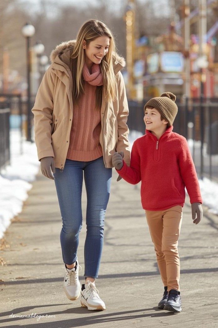 pretpark outfit winter